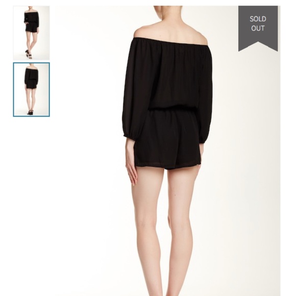 Love...Ady Black Off-Shoulder Romper Small - Picture 4 of 5